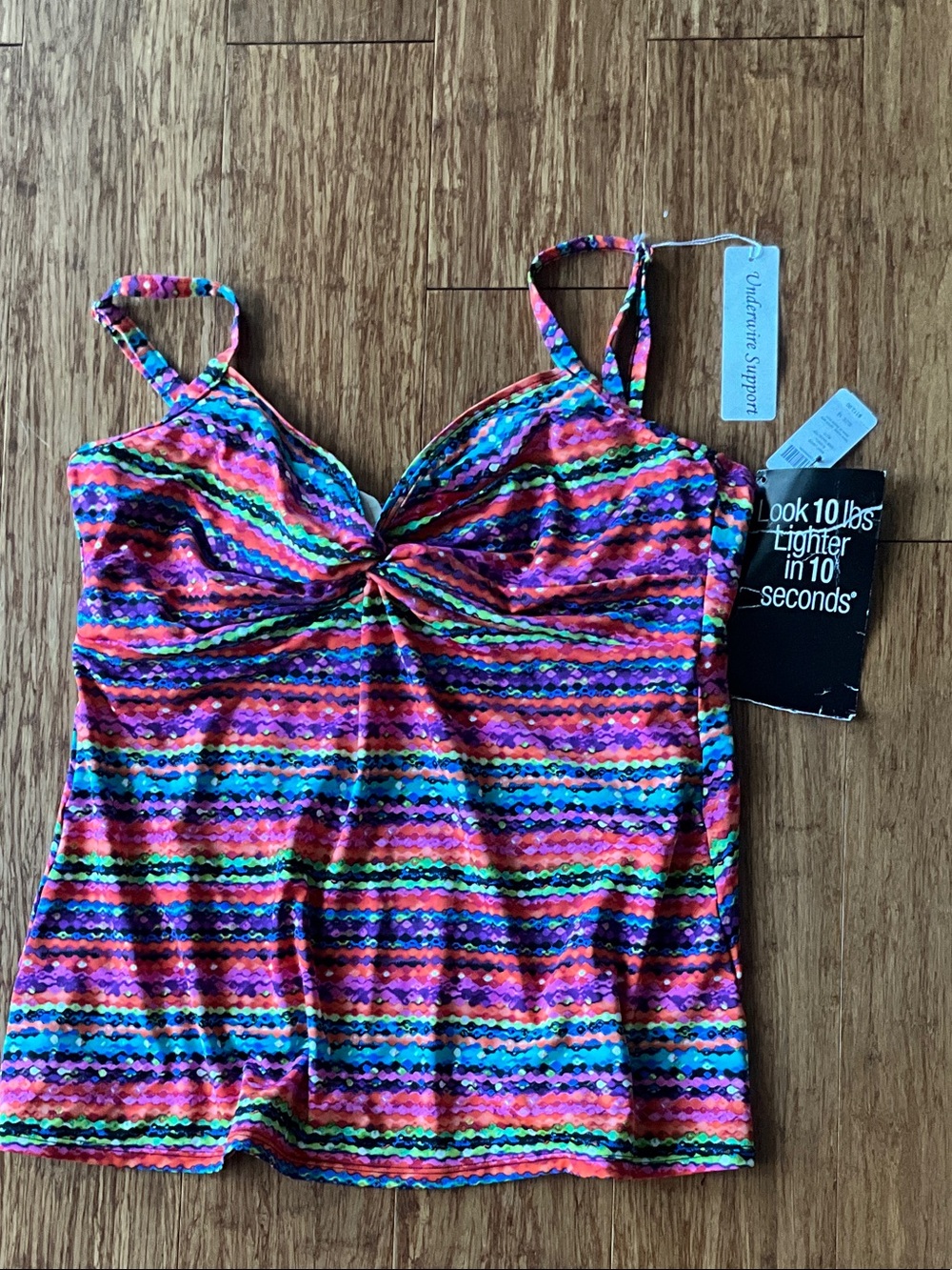 Miraclesuit Multicolor Twist-Front Tankini Top 12